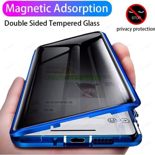 360 Anti Privacy Protective Magnetic Case for Samsung Galaxy Note20 10 9 8 S21 Ultra S20 FE S10 S8 S9 Plus A51 A71 Magnet Cover