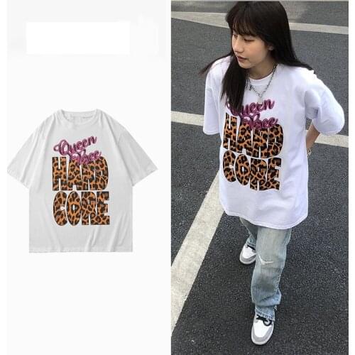 Women T Shirts Harajuku Goth Punk Letter Print Short Sleeve Plus Size Oversized T Shirt Summer Streetwear Tops Female Clothes