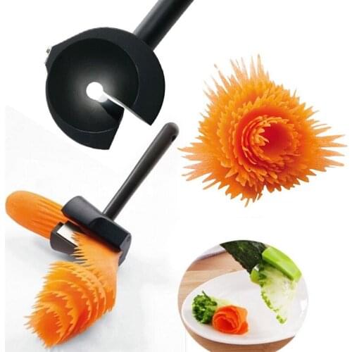 1PC Fruits Vegetables Flower Roller Kitchen Gadgets Creative Household Vegetable Peeler Carving Decoration Tool Kitchen