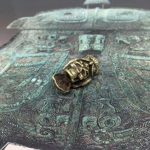 1PC Owl Skull Brass Retro Brass Copper EDC Paracord Beads Umbrella Rope Cord Lanyard Pendants Knife Beads Knife Accessories