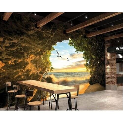 Beibehang 3D Wallpaper Home Decorative Mural Cave Photo Wallpaper Living Room Bedroom TV Background wallpaper for walls 3 d