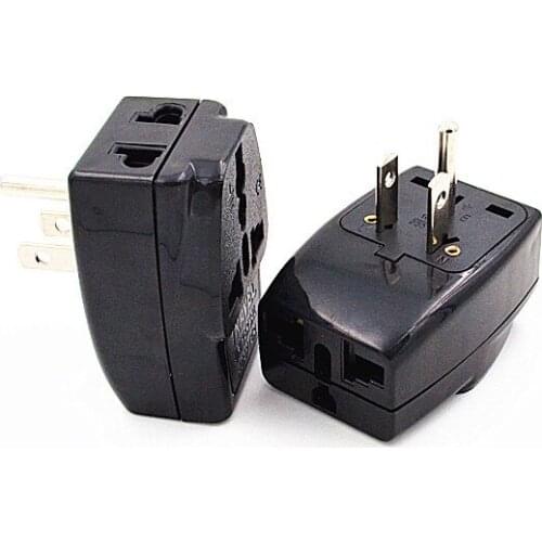 5Pcs Portable Universal EU Europe UK AU to US american Socket Adaptor 3Pin Travel Home Wall Power Adapter Converter travel Adapt