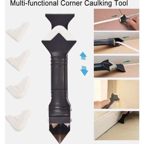 5-in-1 Glass Glue Angle Scraper Adhesive Residue Scraper Caulk Finishing Tools For Home Cleaning Tool Construction Tool In Stock