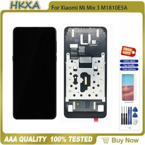 6.39" AMOLED LCD For Xiaomi Mix 3 LCD Display Touch Screen Digitizer With Frame Digitizer Assembly For Xiaomi Mi Mix 3 M1810E5A