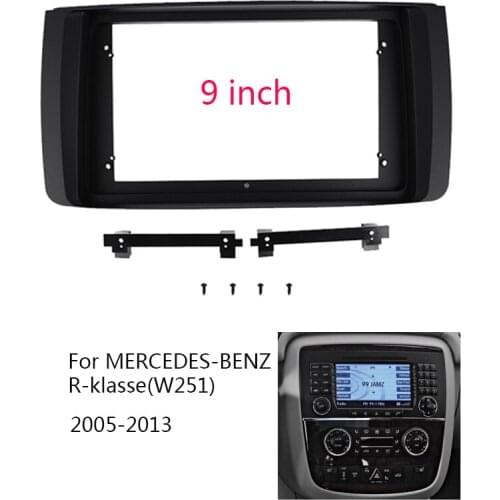 9 inch Car Radio Frame Kit For MERCEDES-BENZ R-klasse(W251) 2005-2013 Head Unit Fascia Auto Stereo Dash Panel Bezel Faceplate