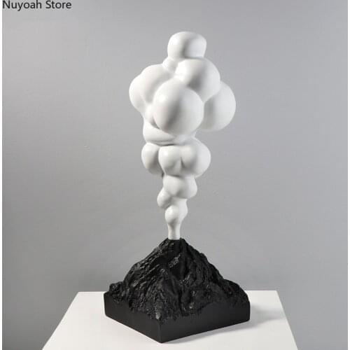 Modern Abstract Art Ornaments Simple Volcanic Eruption Resin Crafts Desktop Ornaments Living Room Home Decoration Accessories