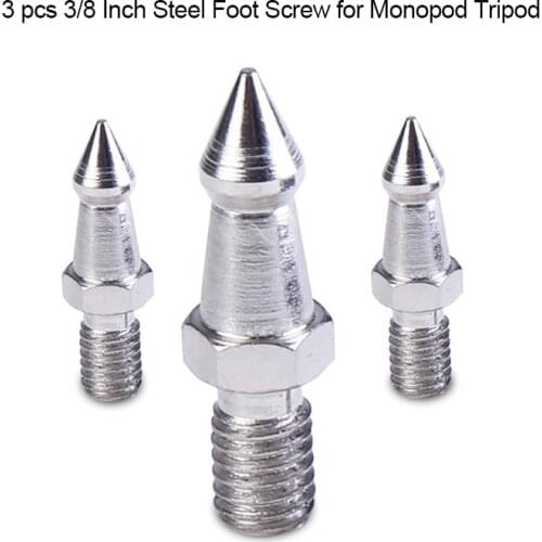 Accessories Steel Foot Screw Spikes Hiking Stick Grip 3/8 inch Rubber Feet Pads Waist Bag Hanging for Monopod Tripod