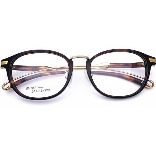 Belight Optiacl Acetate Glasses Chinese Traditonal Trim Arm Men Women Prescription Eyeglasses Retro Optical Frame Eyewear 1089