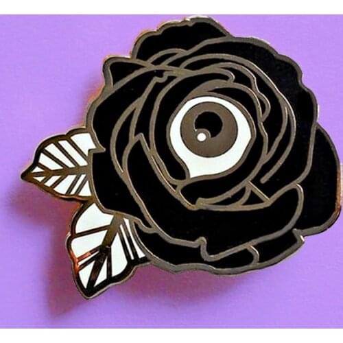 Flower of My Eye Magic Witchy Brooch Pins Enamel Metal Badges Lapel Pin Brooches Jackets Jeans Fashion Jewelry Accessories
