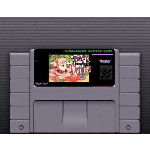 Daze Before Christmas 16 Bit Big Gray Game Card For NTSC Game Player