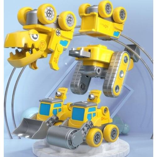 Children Deformed Autobot DIY Disassembly Toy Assembling Car Educational Screw Building Block Toy for Kids Boys Vehicle