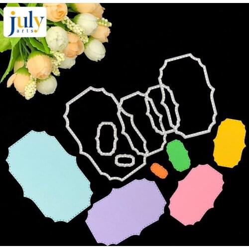 Julyarts Torn Rectangle Frame Metal Cutting Dies for DIY Scrapbooking Photo Album Embossing Paper Cards Knife Mould