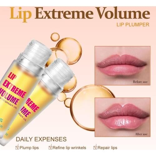 Sexy Instant Volumising Lip Plumper Collagen Lip Plumping Gloss Repairing Reduce Lip Fine Lines Brighten Moisturizing Enhancemen
