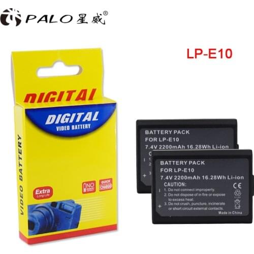 LP-E10 LPE10 LP E10 2200MAH Digital camera battery for Canon EOS 1100D 1200D 1300D 2000D Rebel T3 T5 T6 KISS X50 X70 Battery L1