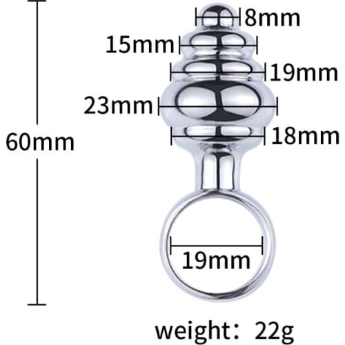 Metal Anal Toys finger Ring Butt Plug Stainless Steel crystal Anal Plug Sex Toys for women bullet Sex Products For Adults Smooth