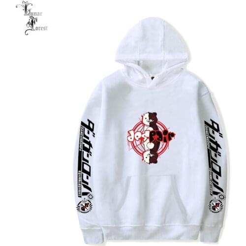 MONOKUMA Printing Men/Women Autumn Fashion Japanese Anime Game Hoodies Sweatshirt Long Sleeves Pollover Plus Size