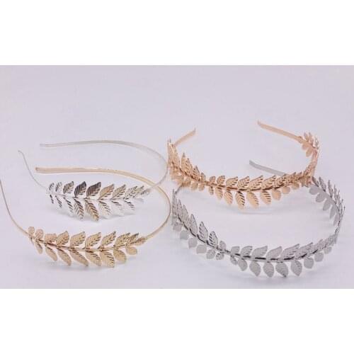 New Fashion Bride Beautiful Simple Generous Metal Leaves Leaf Crown Hair Band Headband Women Girls Hair Accessories Headdress
