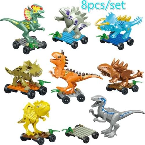 New 8pcs/set dinasour toys beauty Kids toys Mini movie Kid Toy Building Blocks Sets Model Toys Mini figur Brick gifts
