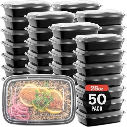 Disposable lunch box with Lid,Disposable Meal Prep Box 750ml Cheap Plastic Takeaway Food Container Takeaway Microwave Lunch #8