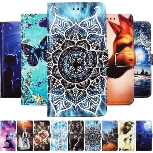 Painted Smartphone Cases For Fundas LG Q stylus G9 Velvet 2 Pro Stylo 5 4 Plus Cute Animal Tiger Wallet Card Pocket Cover P03D