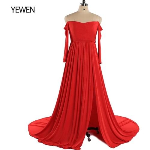 Off the Shoulder Maternity Dress for Photo Shoot Pregnancy Dress Maternity Wedding Dress Long Sleeve Maternity Dress for Photos