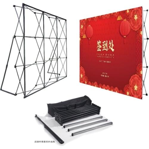 Portable Foldable Metal Flower Wall Stand Frame For Tradeshow Straight Tension Banner Exhibition Display Stand Trade Show Wall