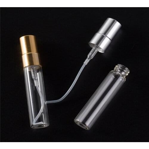 3ml 5ml 10ml Portable Glass Perfume Bottle Aluminum Atomizer Empty travel Cosmetic perfume Container New Dropshipping