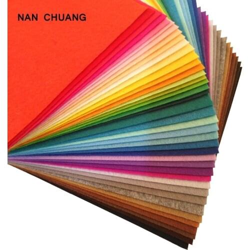 Non Woven Felt Fabric 1mm Thickness Polyester Cloth Felt Of Home Decoration Pattern Bundle Sewing Doll Crafts 40Pcs/Pack 15x15cm