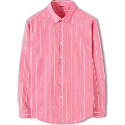 NEW shirt Business casual spring summerlong sleeve stripe men shirts High quality brand shirt men chemise homme