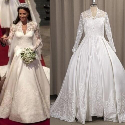 Wedding Dress Vestido De Noiva Fashion Appliques Boat-Neck Court Train Formal Bride Dresses