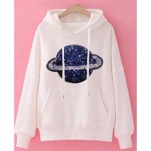 Funny Universe Planet Tops Harajuku Autumn Sweatshirts O Neck Hoodies Pullover Women Female Tracksuit Streetwear Poleron Mujer