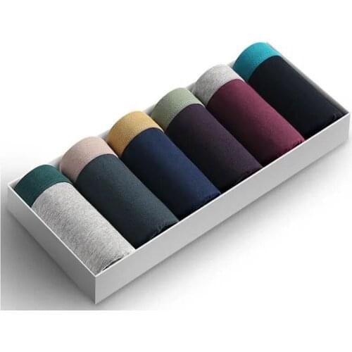 Plus Size 5XL Boxer Male Panties Cotton Mens Underwear Boxers Breathable Sexy Boxer Solid Underpants Comfortable BoxerShorts