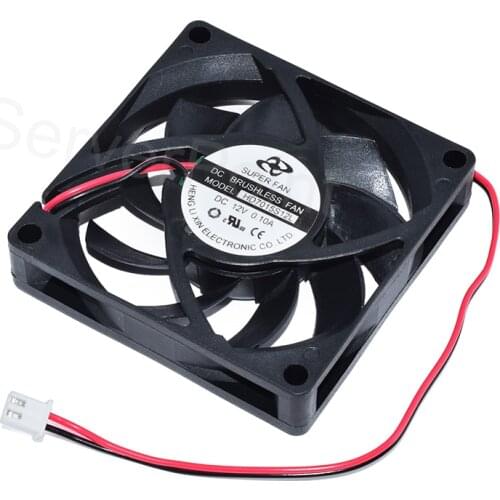 Original For SUPER FAN HD7015S12L 12V 0.1A 7CM 7015 2-Wire Cooling Fan Free Shipping