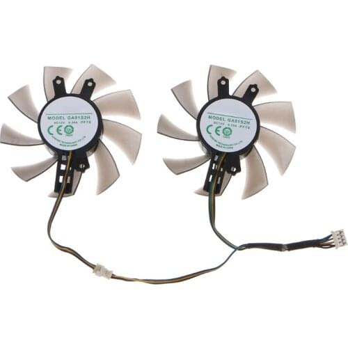 2Pcs 75MM GA91S2H VGA Fan for Gigabyte GTX 1060 1070 1080 Graphics Card Cooling Fan 4Pin 12V 0.35A 75MM GA91S2H 4Pin 12V