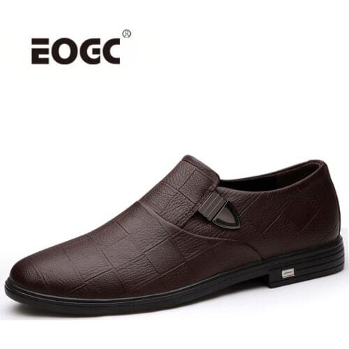 High Quality Genuine Leather Shoes Men Soft Business Casual Shoes Flats Non-Slip Walking Men Shoes Sapato Masculino