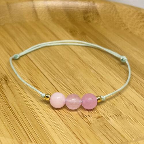 Purple Agate Bracelets Women Handmade Adjustable Rope Jewelry Girl Natural Stones Beads Accessories Gift Female Wholesale