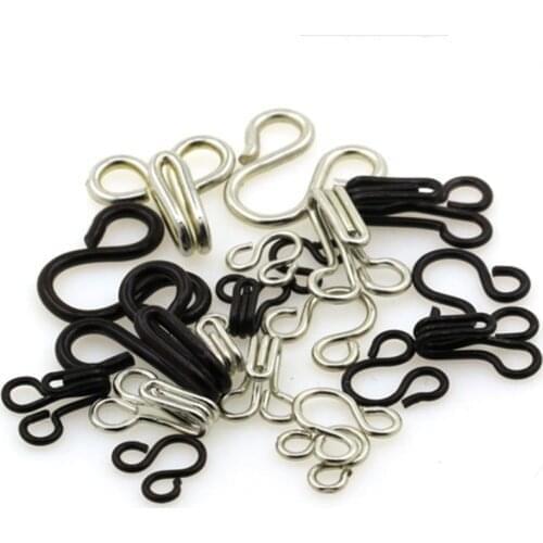 100pairs Metal Buckle Sewing Hooks & Eyes DIY Bag wraps quilt clothes accessories crochet closures button fastener buckles