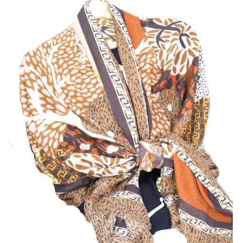2021 Fashion Newest Tree Pattern Printed Cotton Viscose Scarf Shawls Wraps 6Colors 10pcs/lot