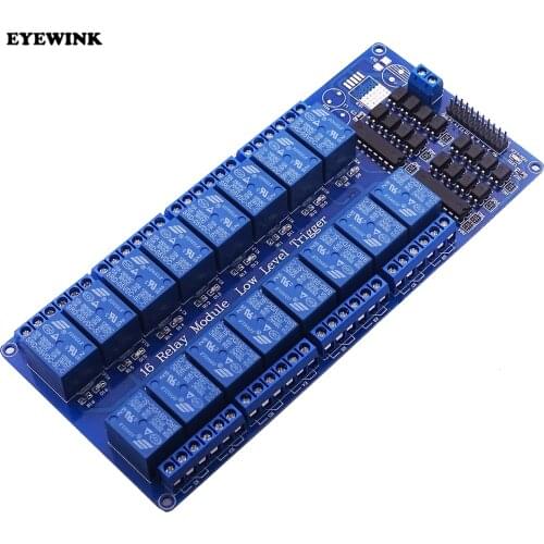 EYEWINK 5V/12V 16 Channel Relay Module for arduino ARM PIC AVR DSP Electronic Relay Plate Belt optocoupler isolation