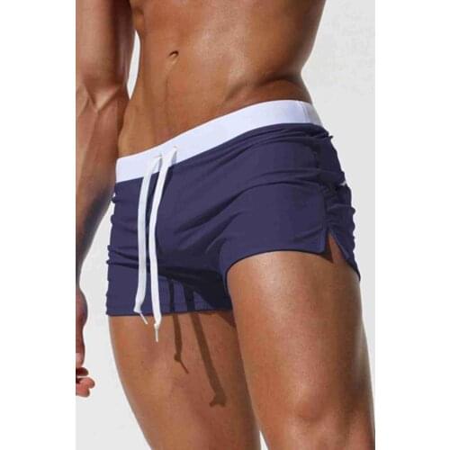 Angelsin Navy Blue Lycra Male Sea Shorts