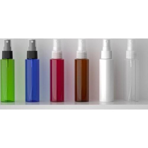 100ml X 48 Empty Makeup Setting Spray Pump Plastic Bottle With Black White Collar 100cc Perfume Cosmetic PET Bottle Container