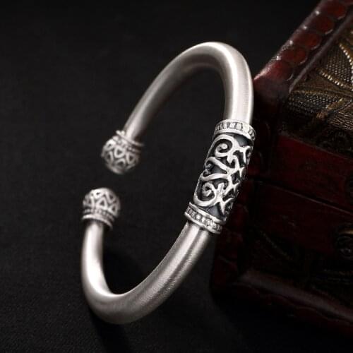 Ancient Ways Do Old Drawing Xiangyun Bracelet Personality Joker Openings Silver Bracelet Wholesale Men And Women