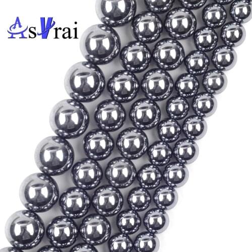 6 8 10 mm Natural Stone Beads Terahertz Round Loose Spacer Beads For Jewelry Making DIY Bracelet Necklace Accessories Charms 15"