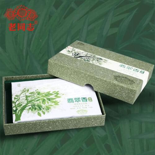 2019 Haiwan Raw Puer Chinese Tea Emerald Incense Sheng Brick Use Ancient Trees Material Yunnan 250g/Box