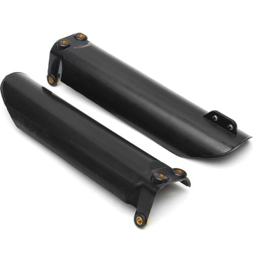 Black pit bike before USDfork LEG Guards Sliders 140cc 160cc Pitbike