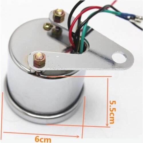 Dolity Alloy Motorcycle LED Backlight Digital Tachometer RPM Gauge Dashboard