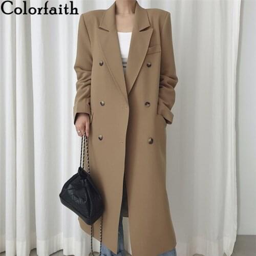 Женские длинные пиджаки Colorfaith China At AliExpress