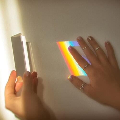 Physics Experiment Prisma Triangular Prism Glass Gift Childrens Triangle Science Photography Lens Rainbow Prismas