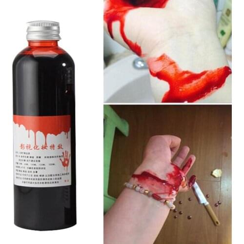 30/60ml Fake Smear Blood Liquid Bottle Stage Prank Theatrical Vampires Funny Horror Festival Party DIY Cosplay Props