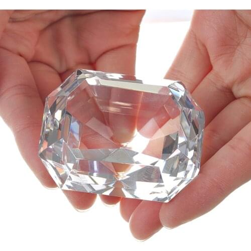 K9 Crystal Rectangl Diamond Cut Glass Jewelry Paperweight Crafts Collection Souvenir Birthday Christmas Wedding Gifts Decoration